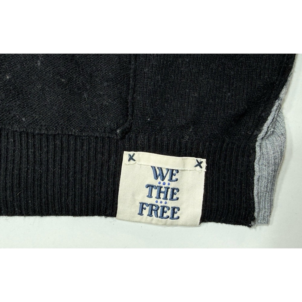 We The Free People Essential Cardi‎ Oversized Cardigan XL Black & Grey NWT - Picture 3 of 10